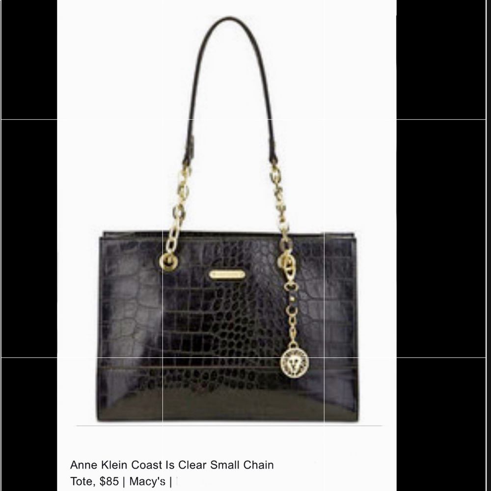 Anne Klein black and gold purse